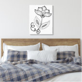 ヘナペイズリーメンディドードレス6 キャンバスプリント (インサイチュ (寝室))