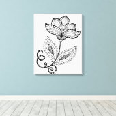 ヘナペイズリーメンディドードレス6 キャンバスプリント (インサイチュ (ウッドフロア))