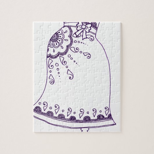 ヘナ妊娠中の腹 ジグソーパズル (縦)