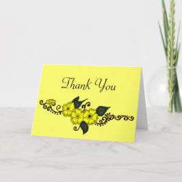 ヘナ花（黄色） サンキューカード