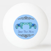 ヘナ象（青/淡青） 卓球ボール (裏面)