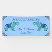 ヘナ象(青/淡青) 横断幕 (横)