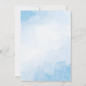 ヘナ インドの結婚式 ペコー ダスティーブルー 招待状 (裏面)