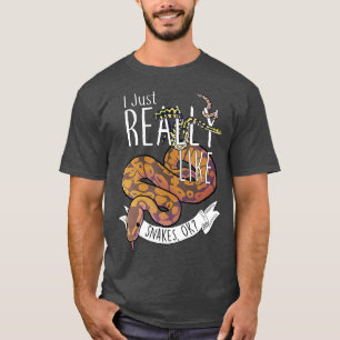 ヘビおもしろいにボールパイソンヘビ Tシャツ