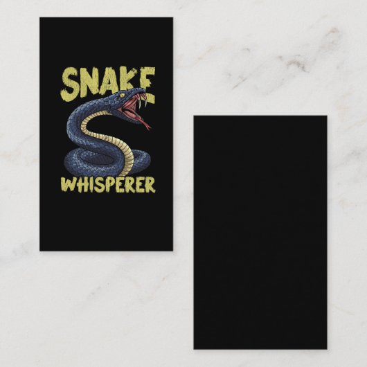 ヘビおもしろい種雄爬虫類の飼い主 名刺 (正面/裏面)