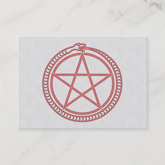 ヘビおよび五芒星 名刺 (正面)