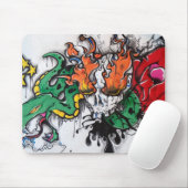 ヘビおよび骨のマウスパッド マウスパッド (マウス)