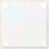 ヘビが付いているパターン ガラスコースター (裏面)