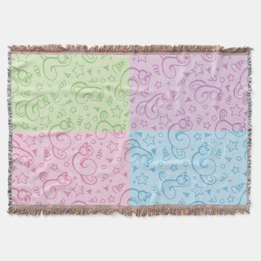 ヘビが付いているパターン スローブランケット (正面)