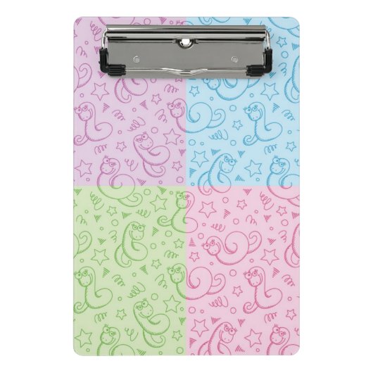 ヘビが付いているパターン ミニクリップボード (正面)