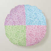 ヘビが付いているパターン ラウンドクッション (正面)