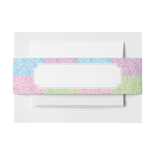 ヘビが付いているパターン 招待状ベリーバンド (正面例)