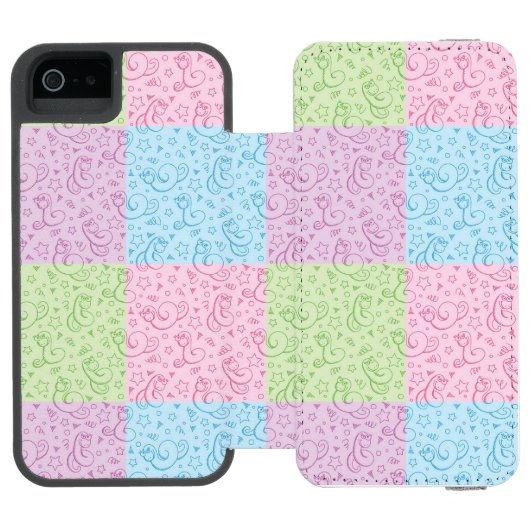 ヘビが付いているパターン INCIPIO iPhoneウォレットケース (フォリオ Open)