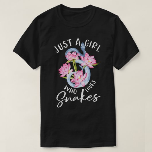 ヘビが大好きな女の子がSnaの花を贈る Tシャツ (デザイン正面)