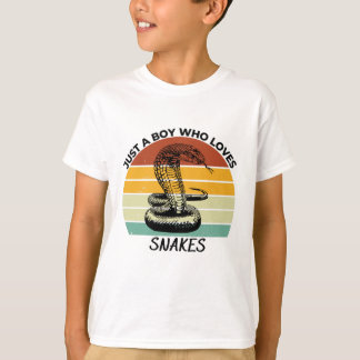 ヘビが好きな男の子だけ Tシャツ