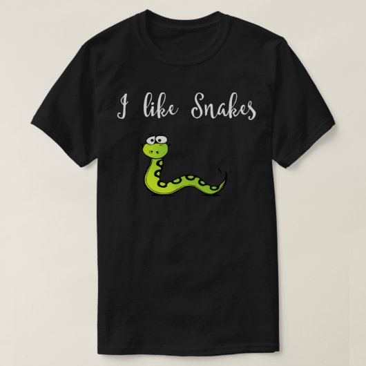 ヘビが好きな贈り物  Tシャツ (デザイン正面)