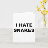 ヘビが嫌いと書いてある面白いTシャツ 蛇が嫌い カード (黄色い花)