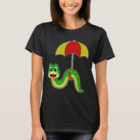 ヘビが降る傘 Tシャツ (正面)