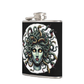 ヘビだらけの緑の眺めメドゥサ フラスク (左)