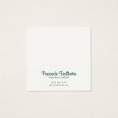 ヘビつる植物イヤリングネックレスジュエリー表示カード (裏面)