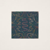 ヘビつる植物イヤリングネックレスジュエリー表示カード (正面)