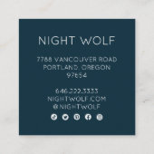 ヘビつる植物神秘的な魔法ボホカラフル スクエア名刺 (裏面)