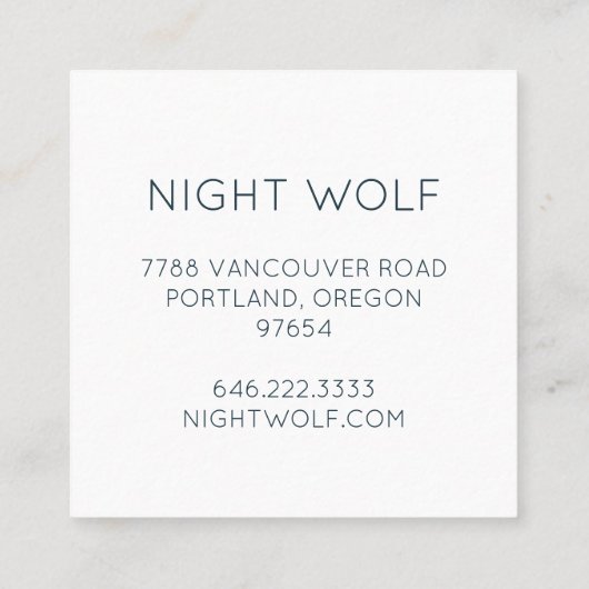 ヘビつる植物神秘的な魔法ボホカラフル スクエア名刺 (裏面)