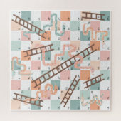 ヘビとはしごボードゲームの子供 ジグソーパズル (横)