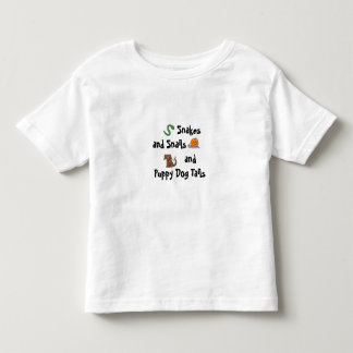 ヘビとカタツムリと子犬の尾.... トドラーTシャツ