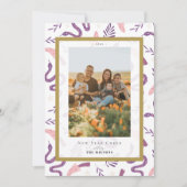 ヘビとキノコの白2写真中国の新年 シーズンカード (正面)