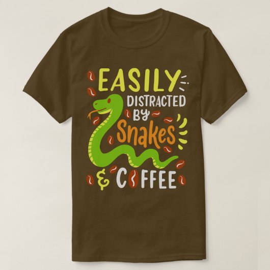 ヘビとコーヒー3 Tシャツ (デザイン正面)
