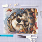 ヘビとスカル紅葉 薄葉紙 (クラフト)