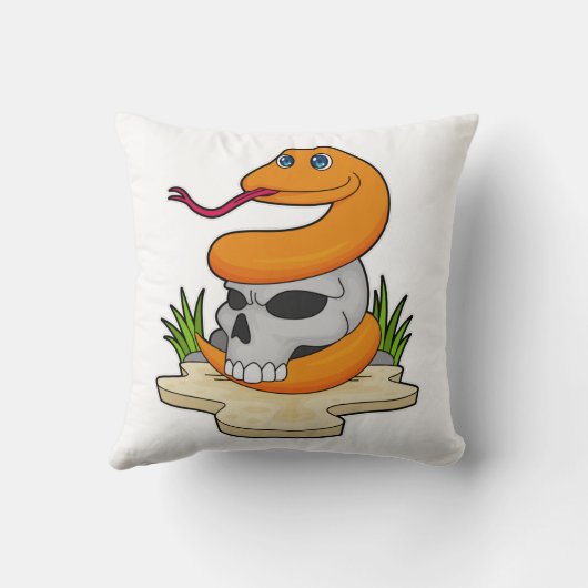 ヘビとスカル クッション (裏面)