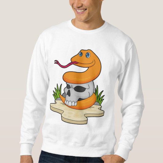 ヘビとスカル スウェットシャツ (正面)