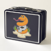 ヘビとスカル メタルランチボックス (裏面)