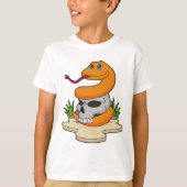 ヘビとスカル Tシャツ (正面)