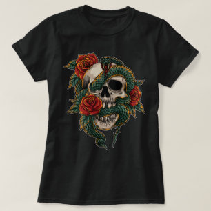 ヘビとスカル Tシャツ
