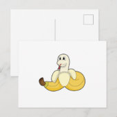 ヘビとバナナ ポストカード (正面/裏面)