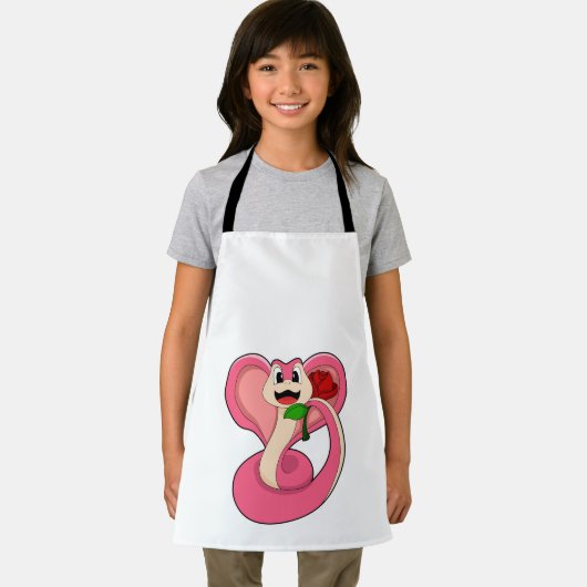 ヘビとバラ エプロン (インサイチュ)