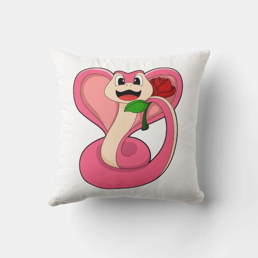 ヘビとバラ クッション (裏面)