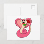 ヘビとバラ ポストカード (正面/裏面)