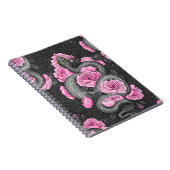 ヘビとピンクのバラ ノートブック (右側)