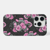 ヘビとピンクのバラ iPhoneケース (裏面横)