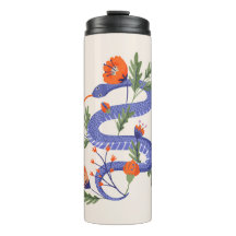 ヘビとフローラ妖精プリント