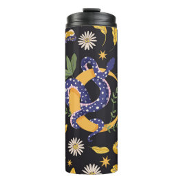 ヘビとフローラ妖精プリント タンブラー