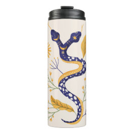 ヘビとフローラ妖精プリント タンブラー