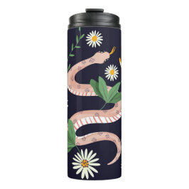 ヘビとフローラ妖精プリント タンブラー