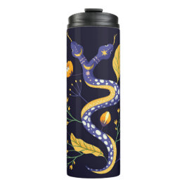 ヘビとフローラ妖精プリント タンブラー