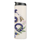 ヘビとフローラ妖精プリント タンブラー (回転右)