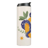 ヘビとフローラ妖精プリント タンブラー (回転左)